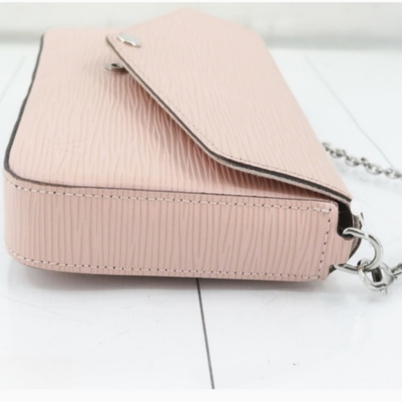 Louis Vuitton Rose Ballerine Epi Leather Pochette Felicie Bag - Picture 3 of 11